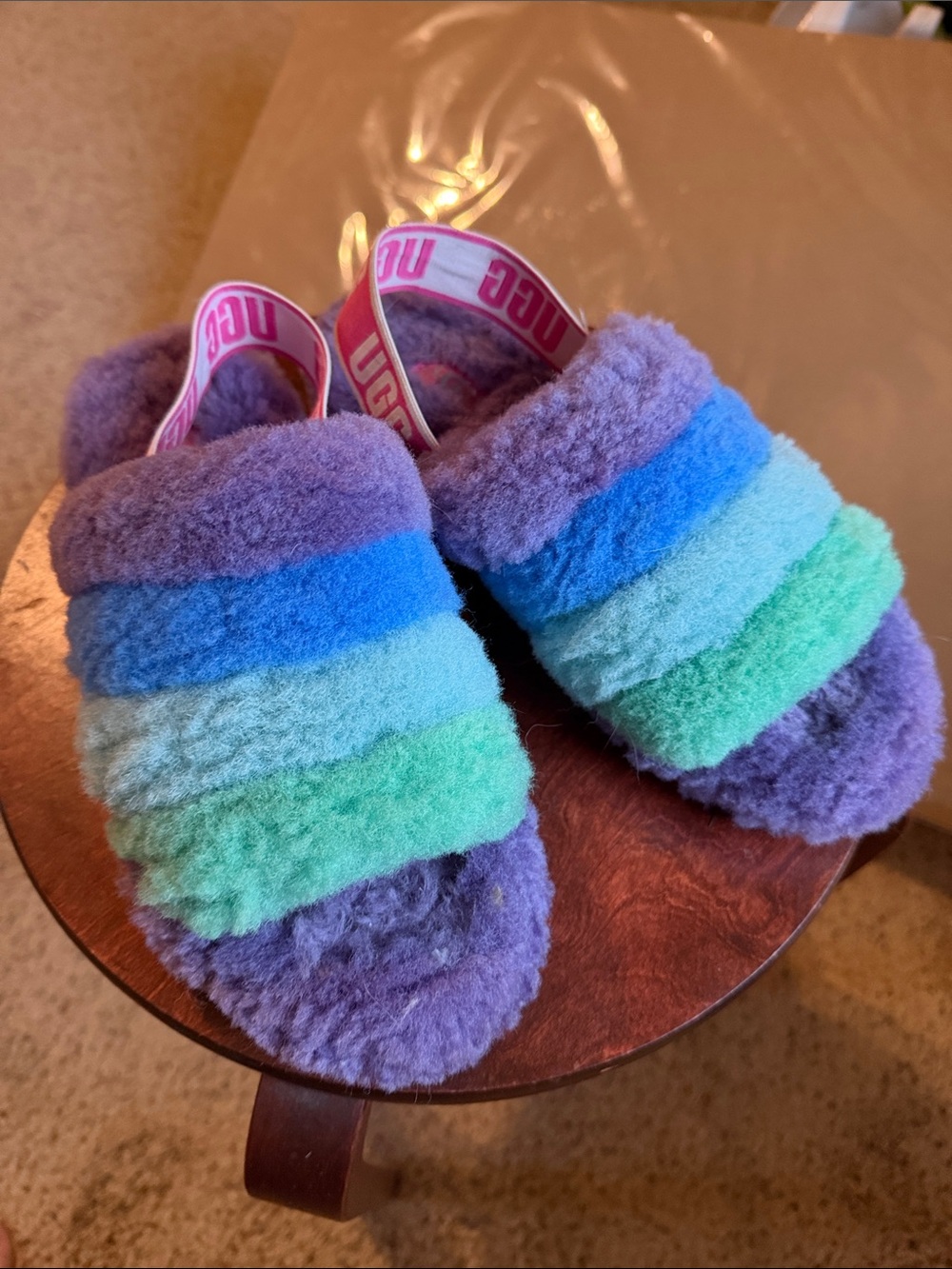 UGG Pride Fluff Yeah Rainbow Slide